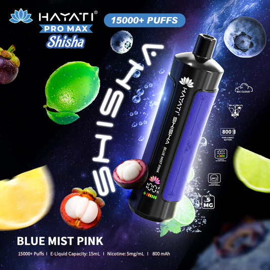 Hayati Shisha 15000 -  Blue Mist Pink