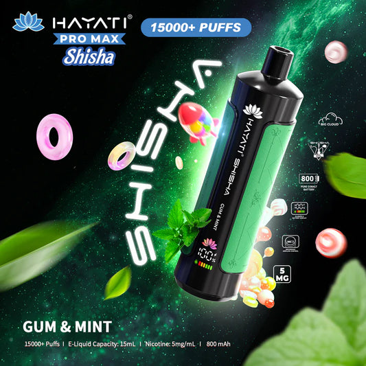 Hayati Shisha 15000 - Gum & Mint