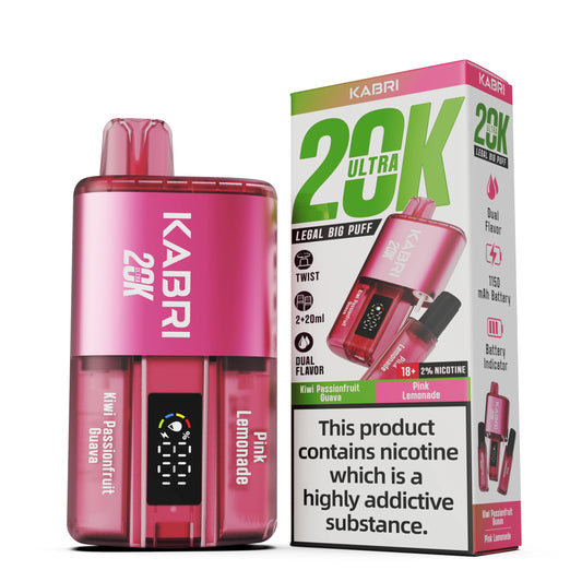 Buy Kabri 20k Ultra Vape - Kiwi Passion Fruit Guava/Pink Lemonade - Crystal Bling Vape