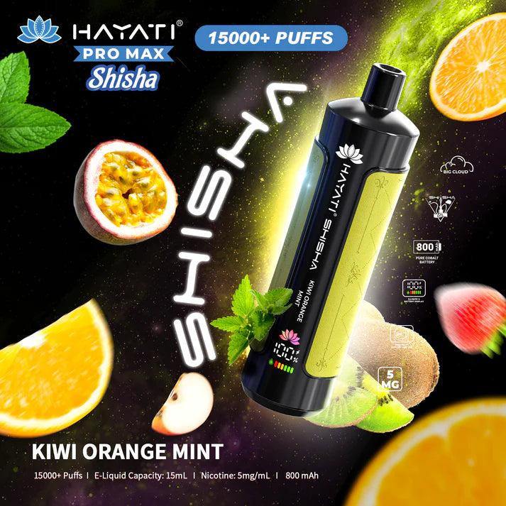 Hayati Shisha 15000 - Kiwi Orange Mint