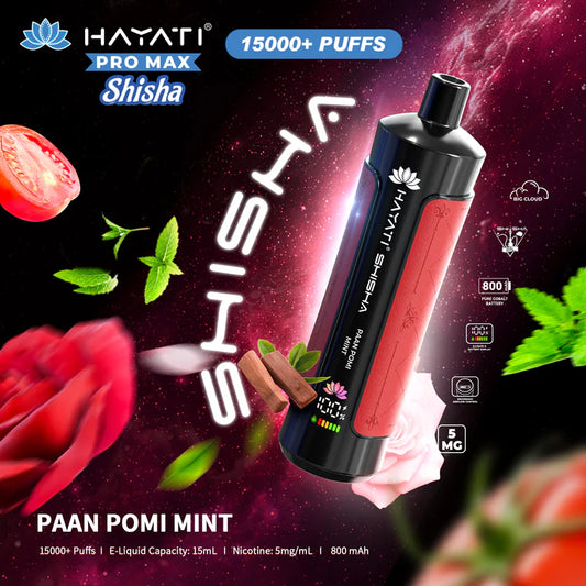 Hayati Shisha 15000 - Paan Pomi Mint