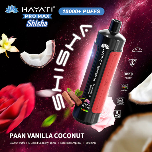 Hayati Shisha 15000 - Paan Vanilla Coconut