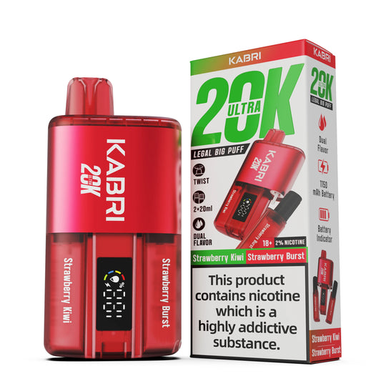 Buy Kabri 20k Ultra Vape - Strawberry Burst/Strawberry Kiwi - Crystal Bling Vape