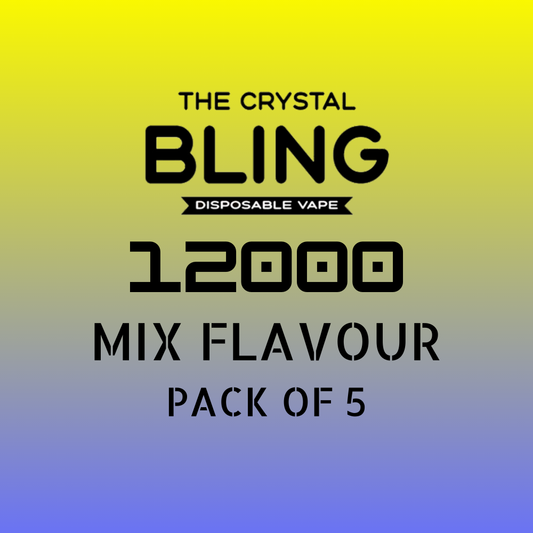 The Crystal Bling 12000 - Mixed Flavours Box of 5 Vapes