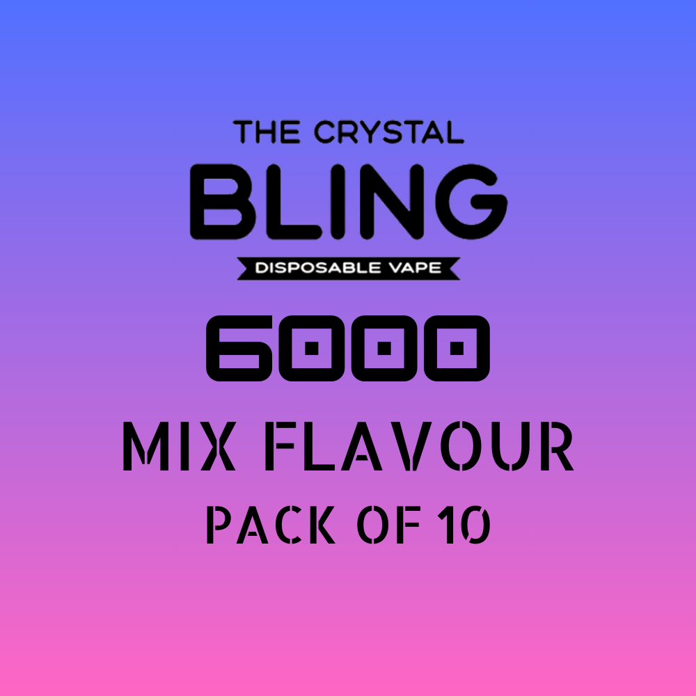 The Crystal Bling 6000 - Mixed Flavours Box of 10 Vapes